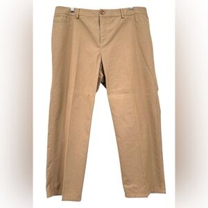 Peace of Cloth Panticular Tan Women’s 14 Cotton High Rise Wide Leg Cropped Pants